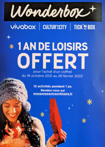 MonAnneeExtraordinaire.fr - Coffret Wonderbox 1 an de loisirs offert pour 1 personne