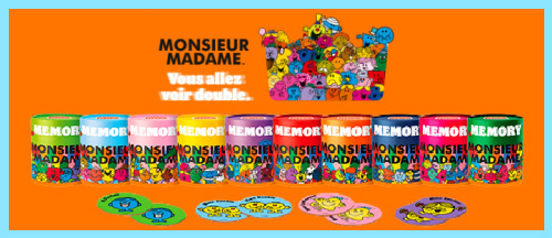 Les 10 jeux de Memory Monsieur Madame  collectionner chez Burger King