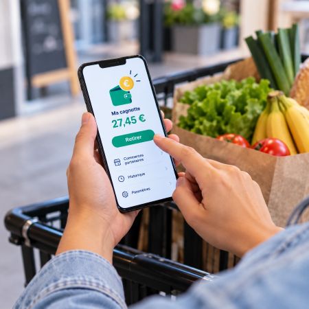 Application de cashback dans un supermarch�