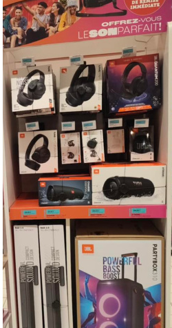 Prsentoir produits JBL vignettes Magasins U 2025