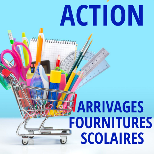 Action fournitures scolaires : arrivage rentre des classes 2022