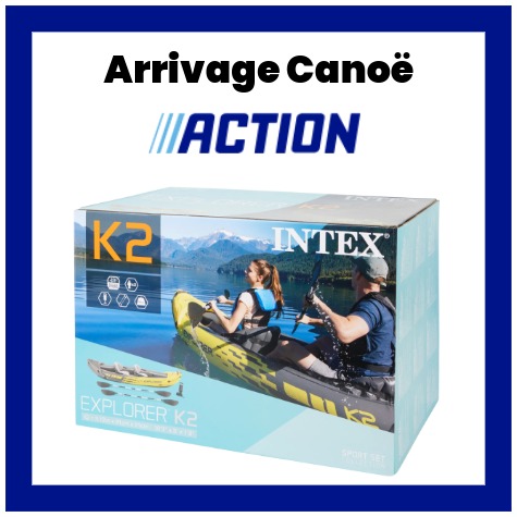 Action canoe gonflable Intex 69,95 euros