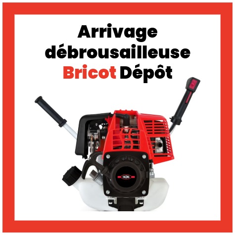 Arrivage debrousailleuse Brico Depot vue de haut