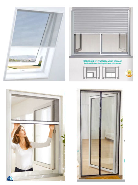 Diffrentes moustiquaires pour porte, fenetre et velux Lidl