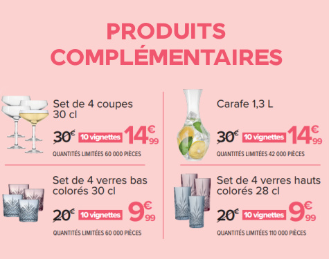 Produits complmentaires Cristal d'Arques vignettes Carrefour