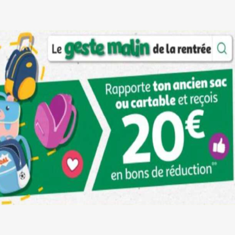 Auchan reprise cartable 2023 bon de rduction 20