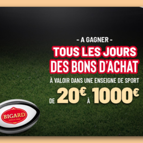 Grand jeu Bigard Rugby  code - www.bigard.fr