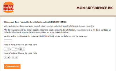 Questionnaire de satisfaction  Bkvousecoute.fr