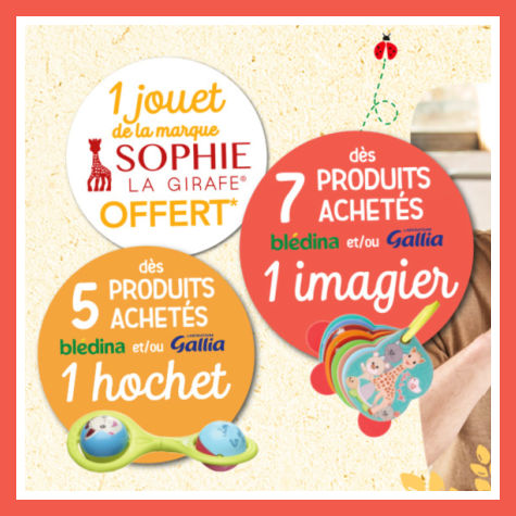 Blédina jouet Sophie la Girage offert - MonJouetSophie.Bledina.com