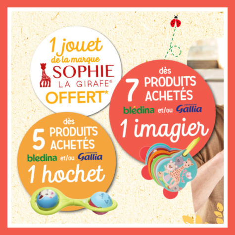 Bldina jouet Sophie la Girage offert - MonJouetSophie.Bledina.com