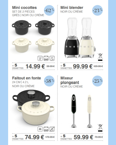 Articles SMEG vignettes Leclerc 2025