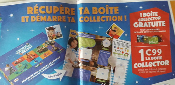 Boite et album collector autocollant Pixar Cora