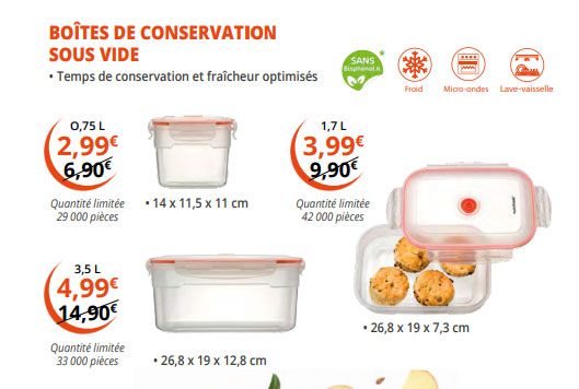 Exemples promotions boîtes Nutrifresh Carrefour
