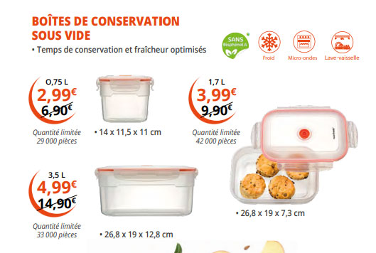 Exemples promotions botes Nutrifresh Carrefour