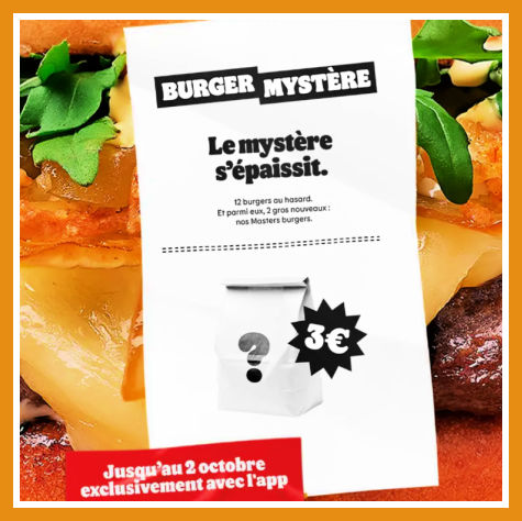 Appli Burger King burgers mystre 3