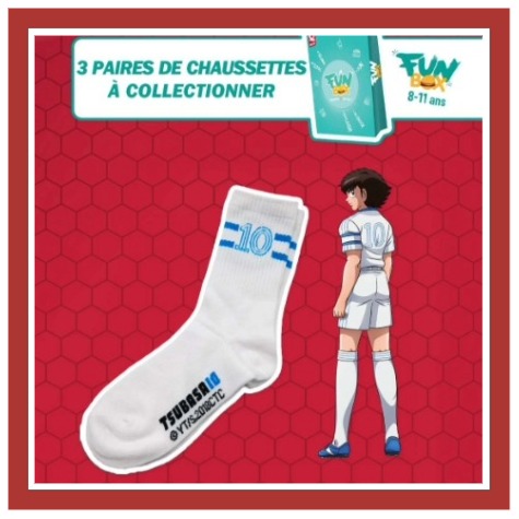 cadeau funbox quick chausettes Tsubasa Olive et Tom