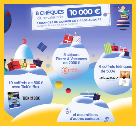 Liste des cadeaux au Grand jeu La Poste Friue 100% gagnant