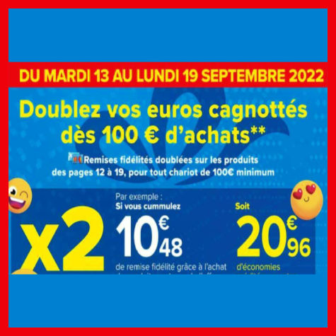 Le mois Bingo Carrefour 100 euros d'achat cagnotte double