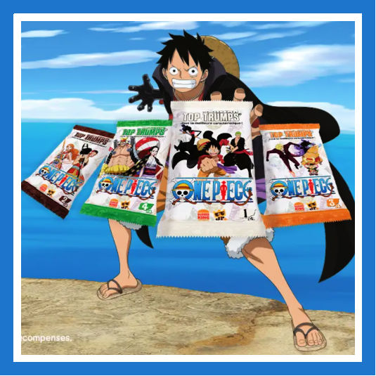 Jouet du moment dans menu Burger King Junior : cartes One Piece