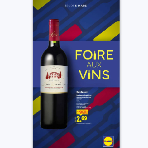 Catalogue foire aux vins Lidl mars 2025