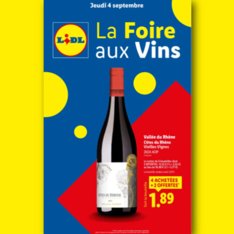 Catalogue foire aux vins Lidl septembre 2025