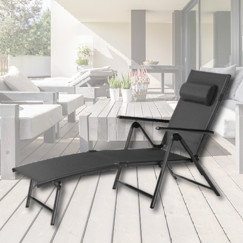 Chaise longue en aluminium Lidl 