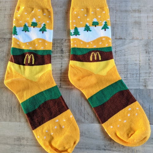 Modèle Xmas socks chaussettes de Noël McDo