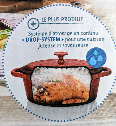 Systme arrosage en continu des aliments cocotte Lidl (Drop System)