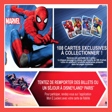 Cartes Marvel  collectionner chez Leclerc