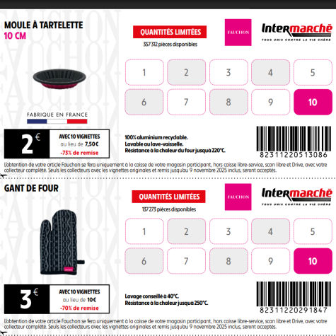 Collecteur fidlit Fauchon Intermarch vignettes 2025