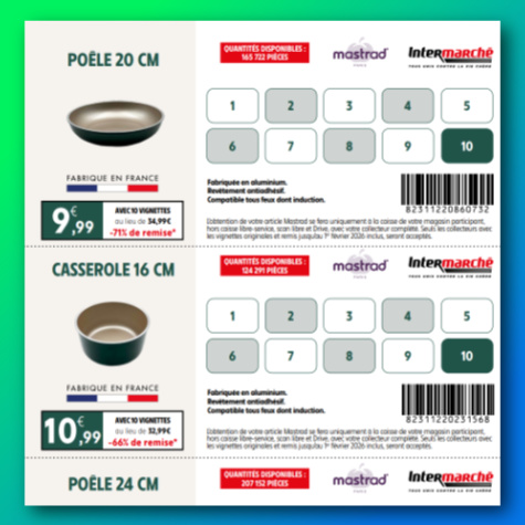 Collecteur vignettes Mastrad Intermarch