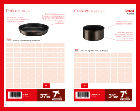 Collecteur vignettes Tefal Carrefour