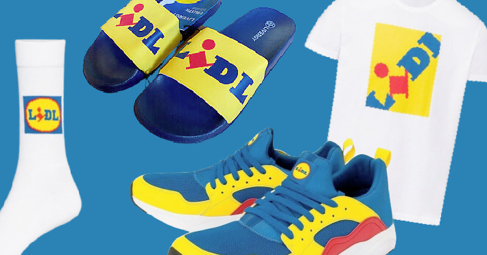 Collection vtements Lidl : Sneakers chaussettes Lidlettes claquettes et tee shirts