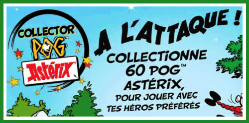 60 pogs Cora Asterix à collectionner (vu en catalogue)