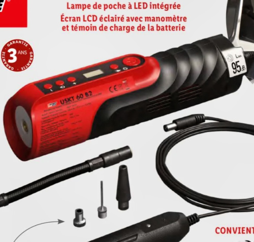 Compresseur portatif sans fil Lidl 29,99€