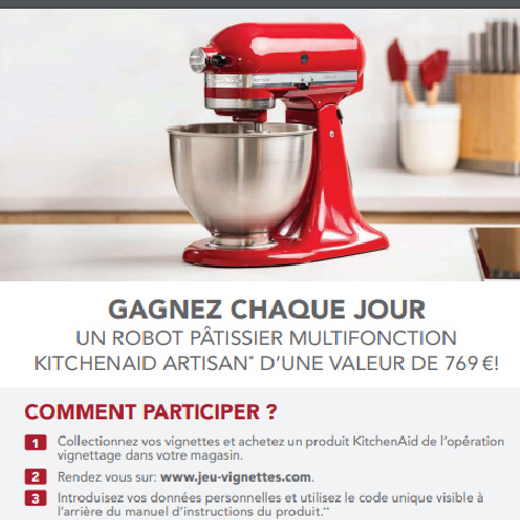 Comment participer au jeu vignettes Kitchen Aid Leclerc