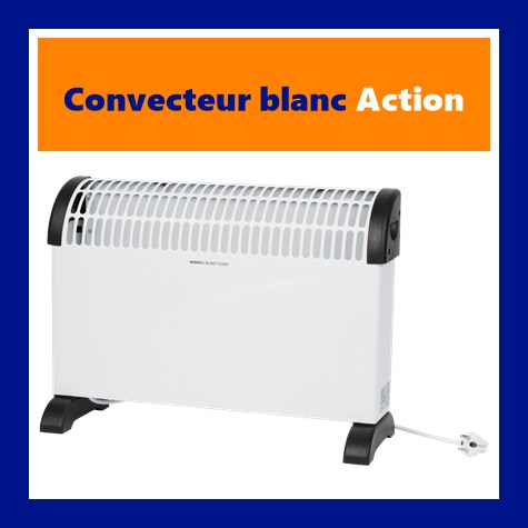 Convecteur �lectrique blanc Action Alpina