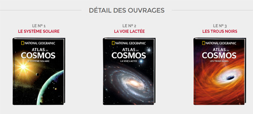 Ouvrages de la collection Atlas du Cosmos National Geographic