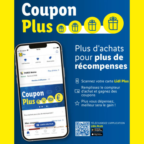 Coupon Plus appli Lidl Plus