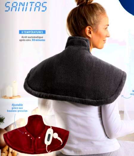 Lidl coussin chauffant pour �paules et nuque Sanitas 