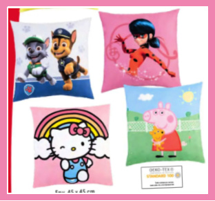 Coussin decoratif Lidl Pat Patrouille et autres licences