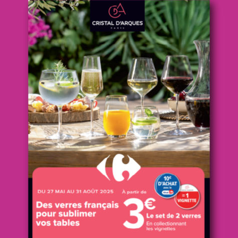 Vignette Carrefour Cristal d'Arques Paris verres  3
