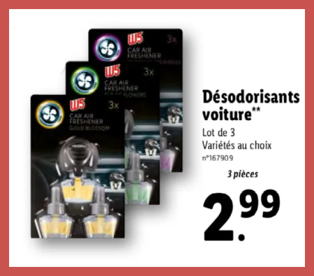 Dsodorisants voiture Lidl W5
