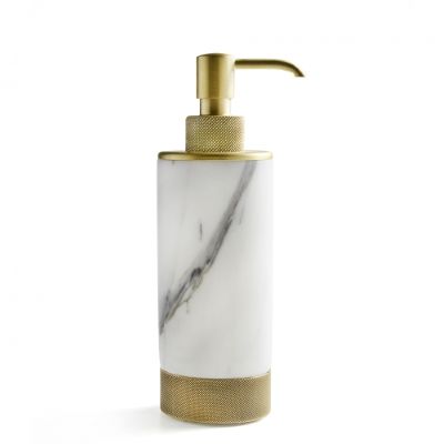 distributeur savon marbre et or 