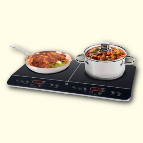 Double plaque  induction Aldi Ambiano