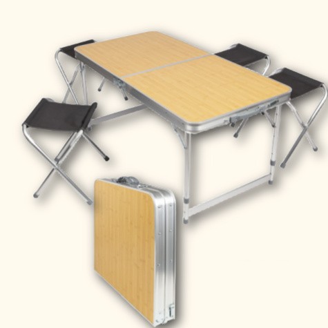 Ensemble table et tabourets de camping Lidl Rocktrail