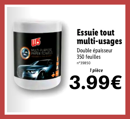 Essuie tout multi-usages W5 Lidl