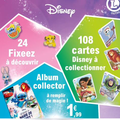 Cartes, fixeez et album collectore Disney Leclerc