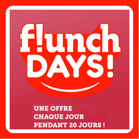 Flunch Days calendrier des 20 jours de bons plans 2023