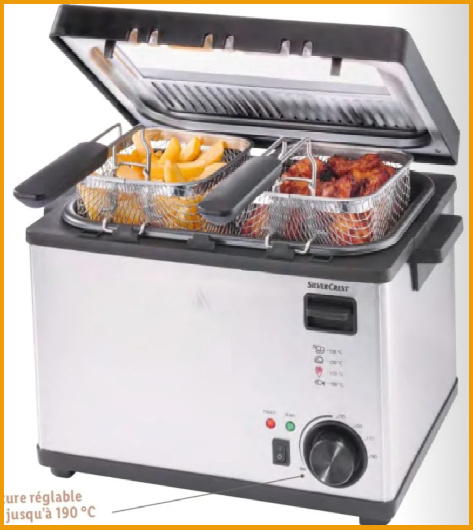 Friteuse en acier inoxydable Lidl SilverCrest